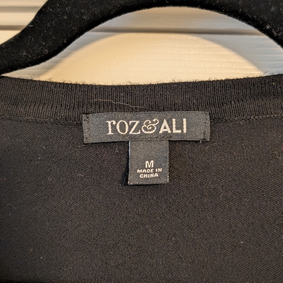 Roz & Ali Classic Black Sweater - Picture 2 of 2